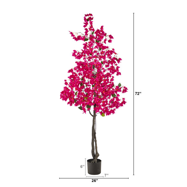 Primrue Faux Flowering Tree in Planter & Reviews Wayfair